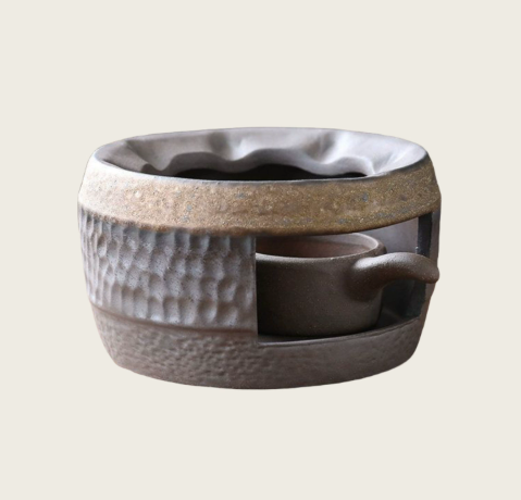 🔥LAST DAY 49% OFF🔥Stoneware heat-resistant home tabletop aroma burner, vintage fireplace, household office, warm tea maker, warm tea aroma burner, can be dry-fired