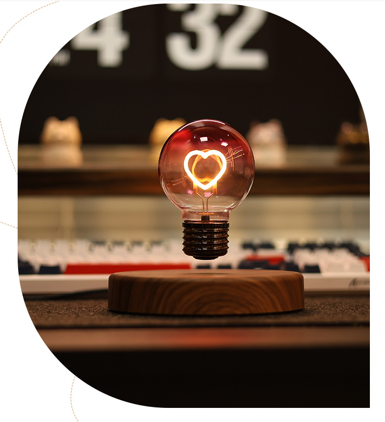 🔥Last Day: 49% OFF🔔Magnetic Levitation Rainbow Bulb Desktop Ornament Creative Night Light