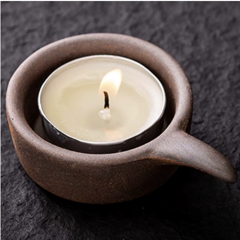 🔥LAST DAY 49% OFF🔥Stoneware heat-resistant home tabletop aroma burner, vintage fireplace, household office, warm tea maker, warm tea aroma burner, can be dry-fired